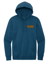 Load image into Gallery viewer, Old People Outdoors Classic Hoodie in blue | Front view
